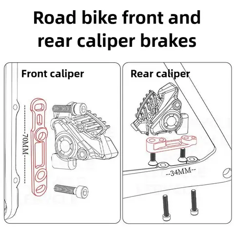 Yol Bisikleti Disk Fren Adaptörü 160mm Ultralight Ön Arka Yol Bisikleti Fren Sistemi Kurulumu Yol Bisikleti MTB Bisikletçiler için