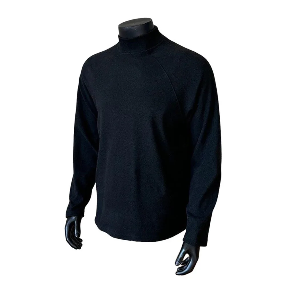 Long Sleeve Thermal Base Layer Top for Men Solid Color T Shirt 95% Polyester 5% Spandex for Autumn Winter Warm Layer