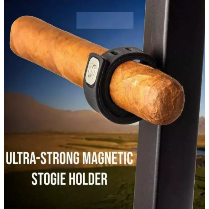 

Магнитный держатель для сигар, новый держатель для сигар Stogie 2025 года, силиконовый держатель для сигар для гольф-кара, регулируемое универсальное крепление для сигар,