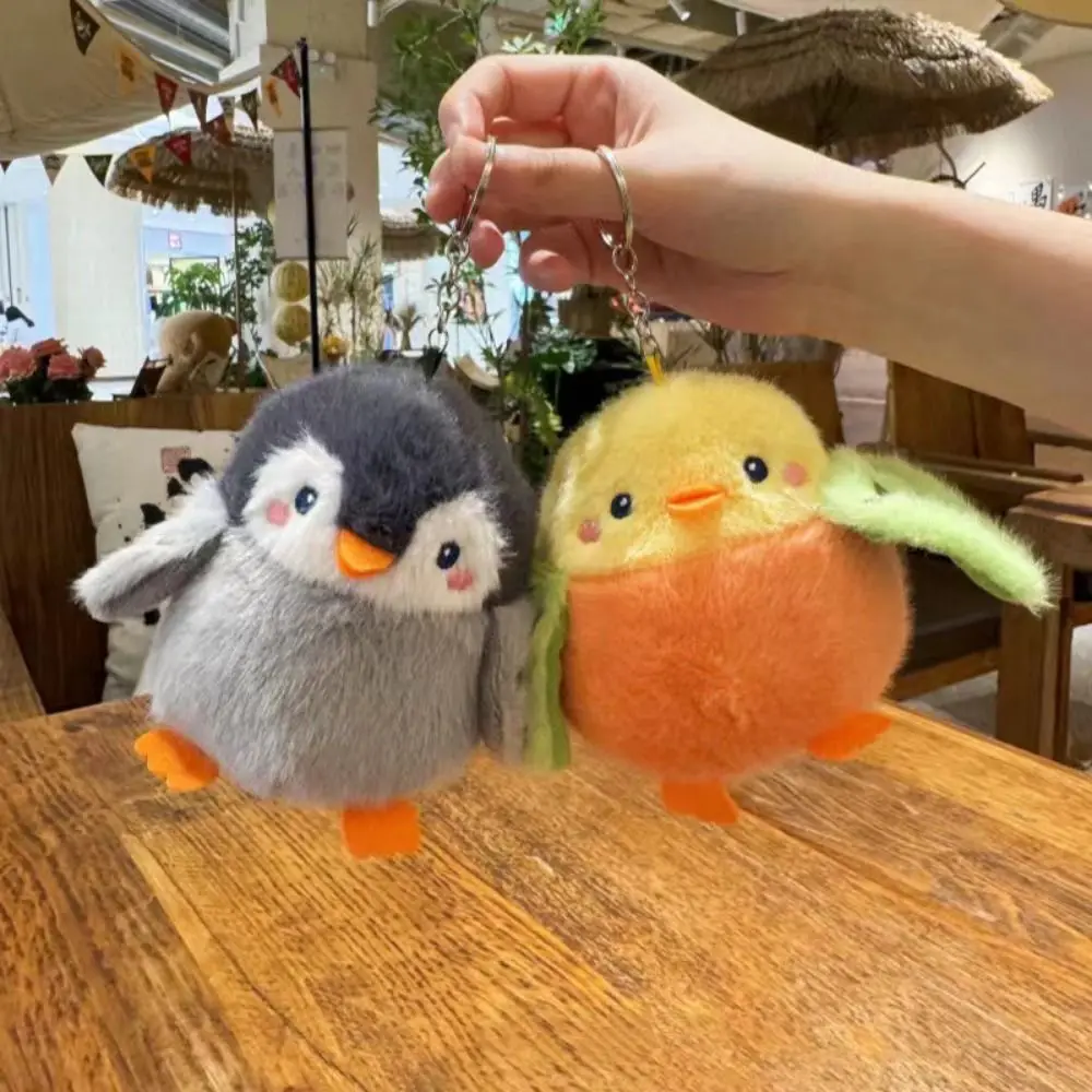Backpack Cute Animal Bird Keychain Realistic Sparrow Parrot Kawaii Simulation Furry Birds Keyrings Bag Pendant