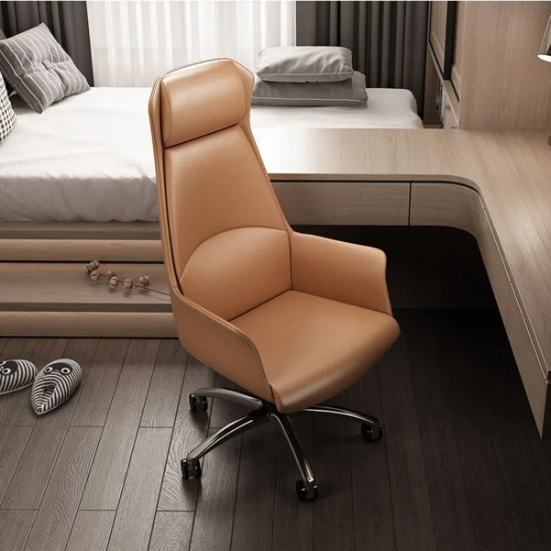Modern Leather Office Chair Mermaid Conference Computer Boss Home Study Large Desk High Back Relaxing Chair