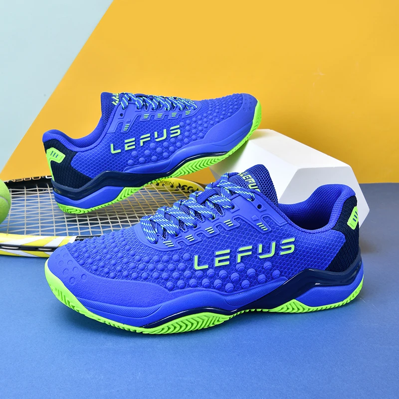

Breathable Knit Tennis Shoes Men Women Cushion Sneakers Outdoor Badminton Shoes Anti-slip Table Tennis Shoes Gym Training Shoes