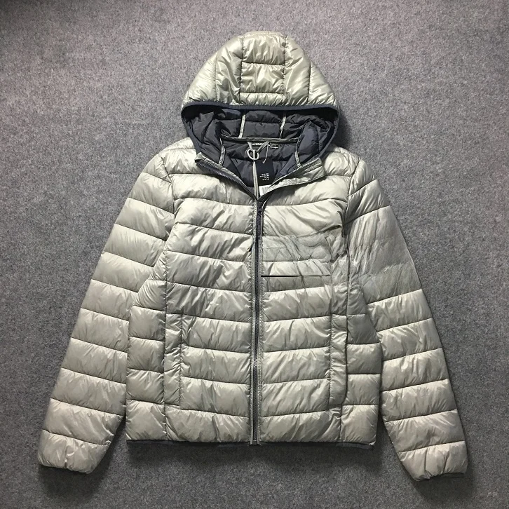 

Ultra-Light Men's Cotton Jaet Autumn Winter New Sle down Cotton Outerwear Versatile Thin Foldable Large Size Hooded Zipper