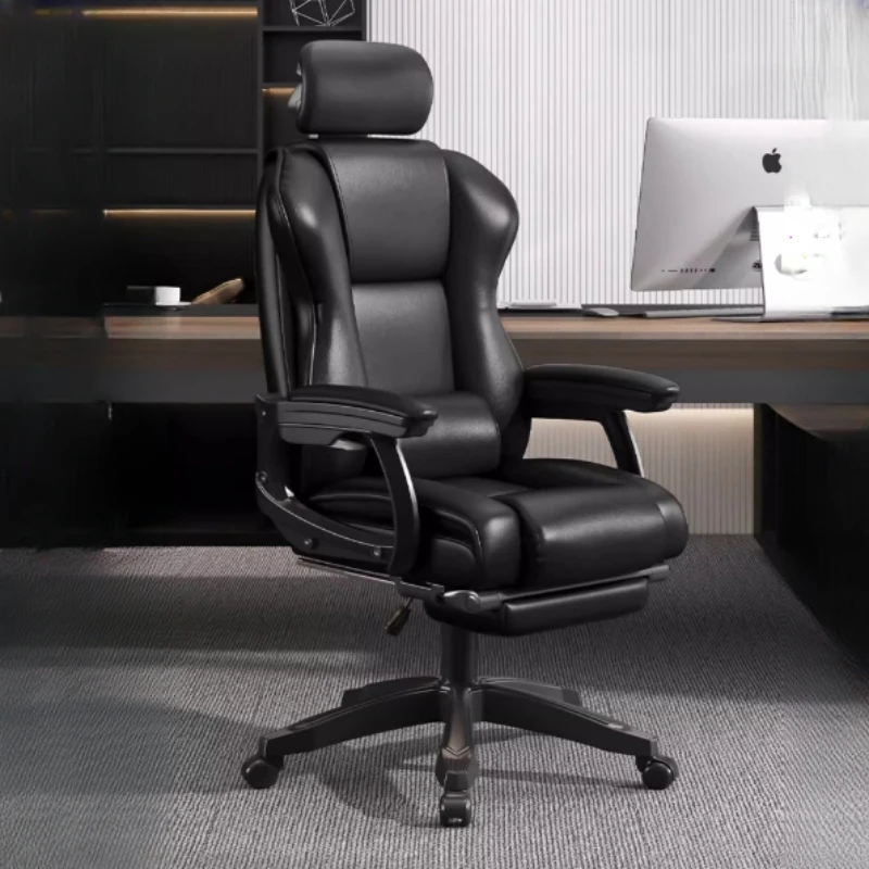 

Wheels Reclining Executive Office Chairs Rotating Computer Mobile Leather Chair Ergonomic Home Silla Oficina Office Furniture