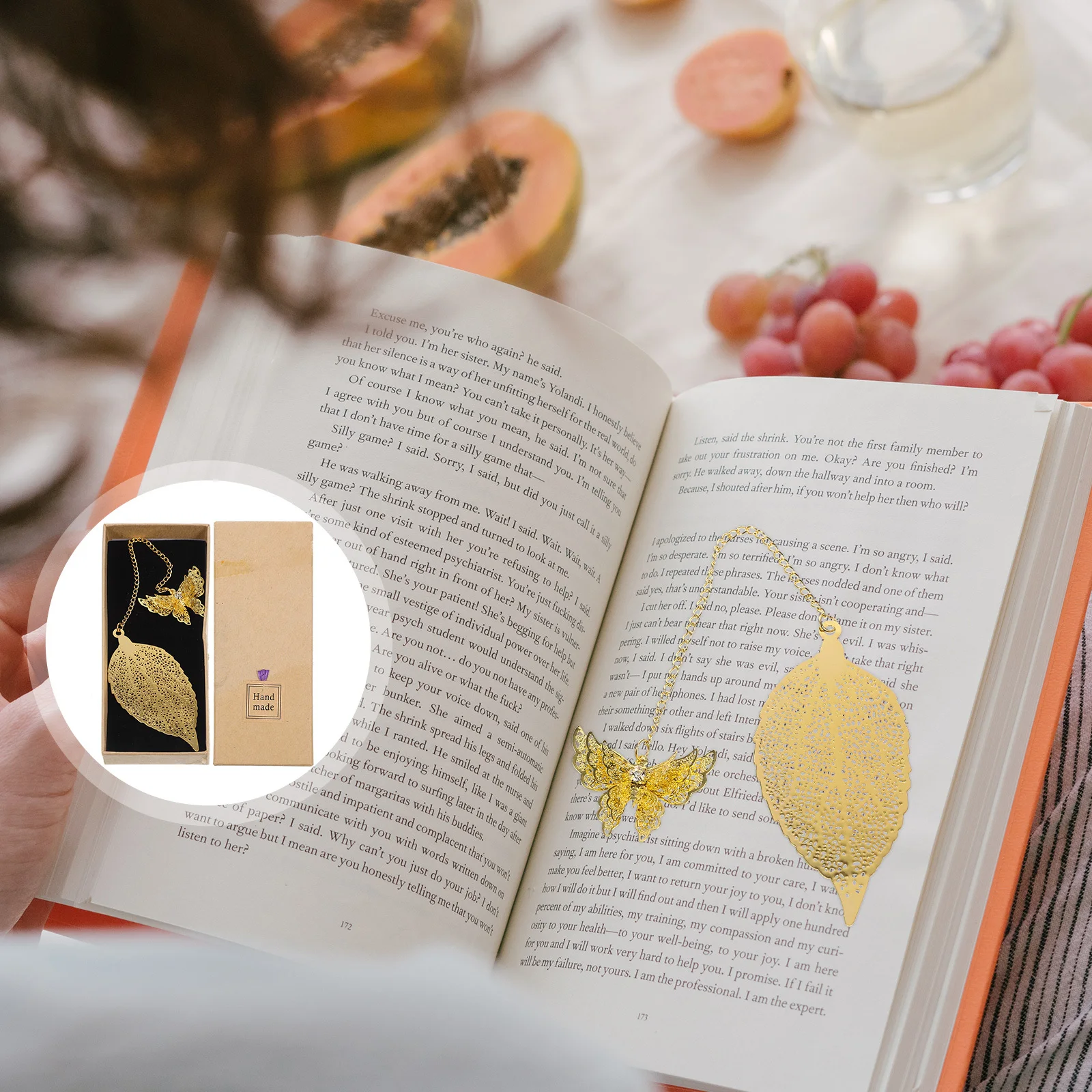 

Metal Bookmark Creative Vintage Leaf Retro Style Book Decorative Bookmark Graduation Gift Office Accessory