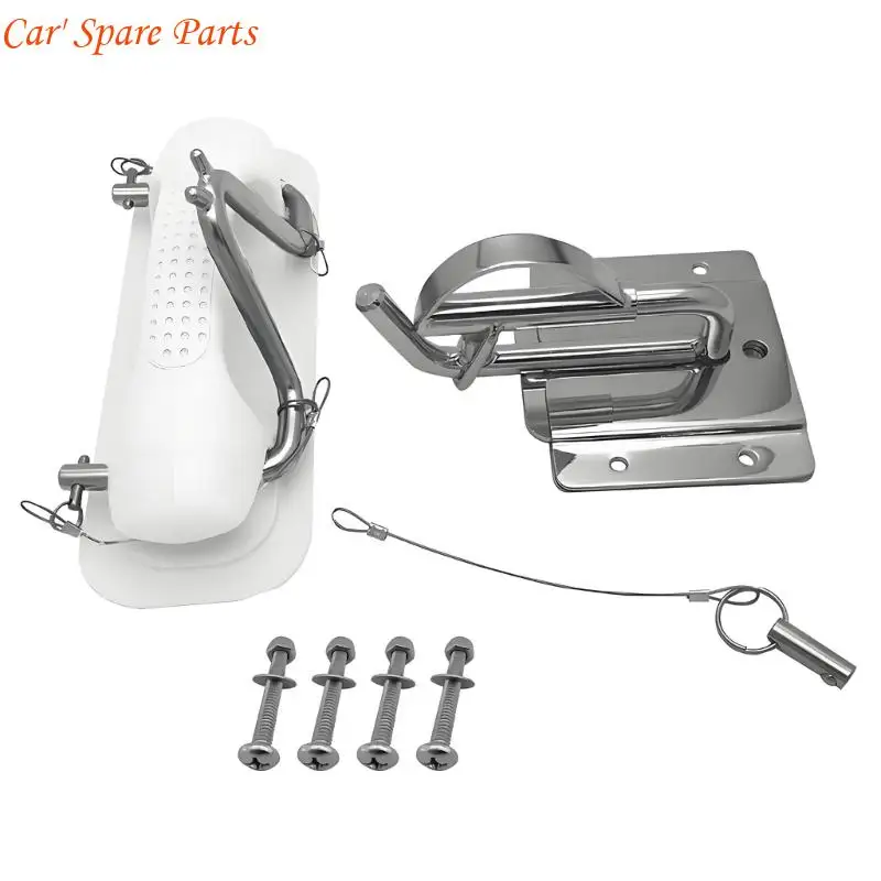 Y4UA Boat Davit Support Bracket Set with Marine Mounting Hardware
