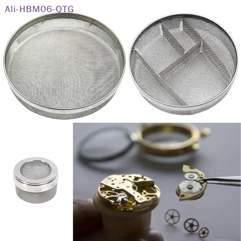 Image of [Neu] Edelstahl-Uhrenteile-Reiniger, Netzbehälter für Reparaturarbeiten, Ölfilternetz, Schmuckreparatur-Tablett, Ultraschall-Reinigungskorb in Verschiedenen Größen