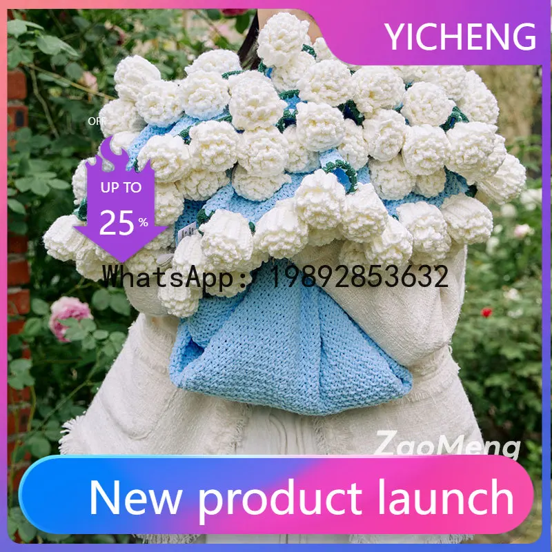 

Вязаный вручную плед с букетом роз, подарок, офисный плед, шерстяной плед с цветочным узором, плед для отдыха.