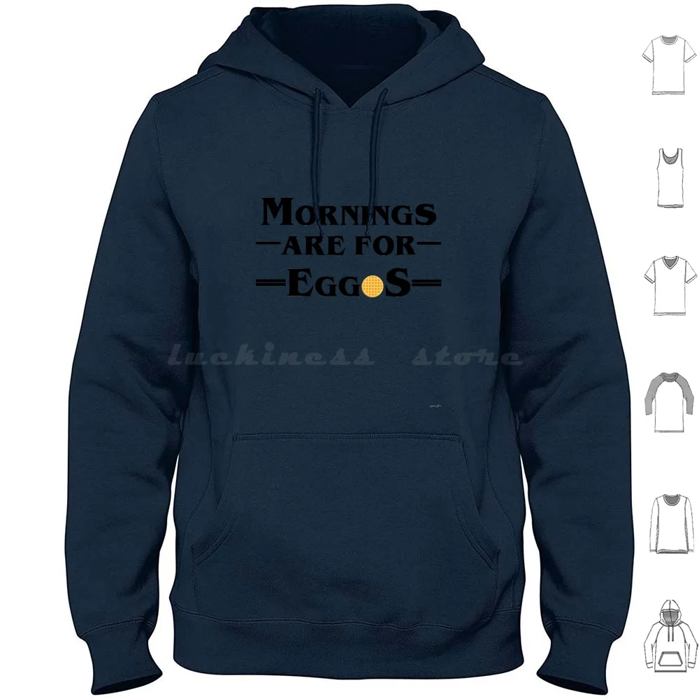 As manhãs são para ovos moletons manga comprida Onze Eggos Waffle Onze