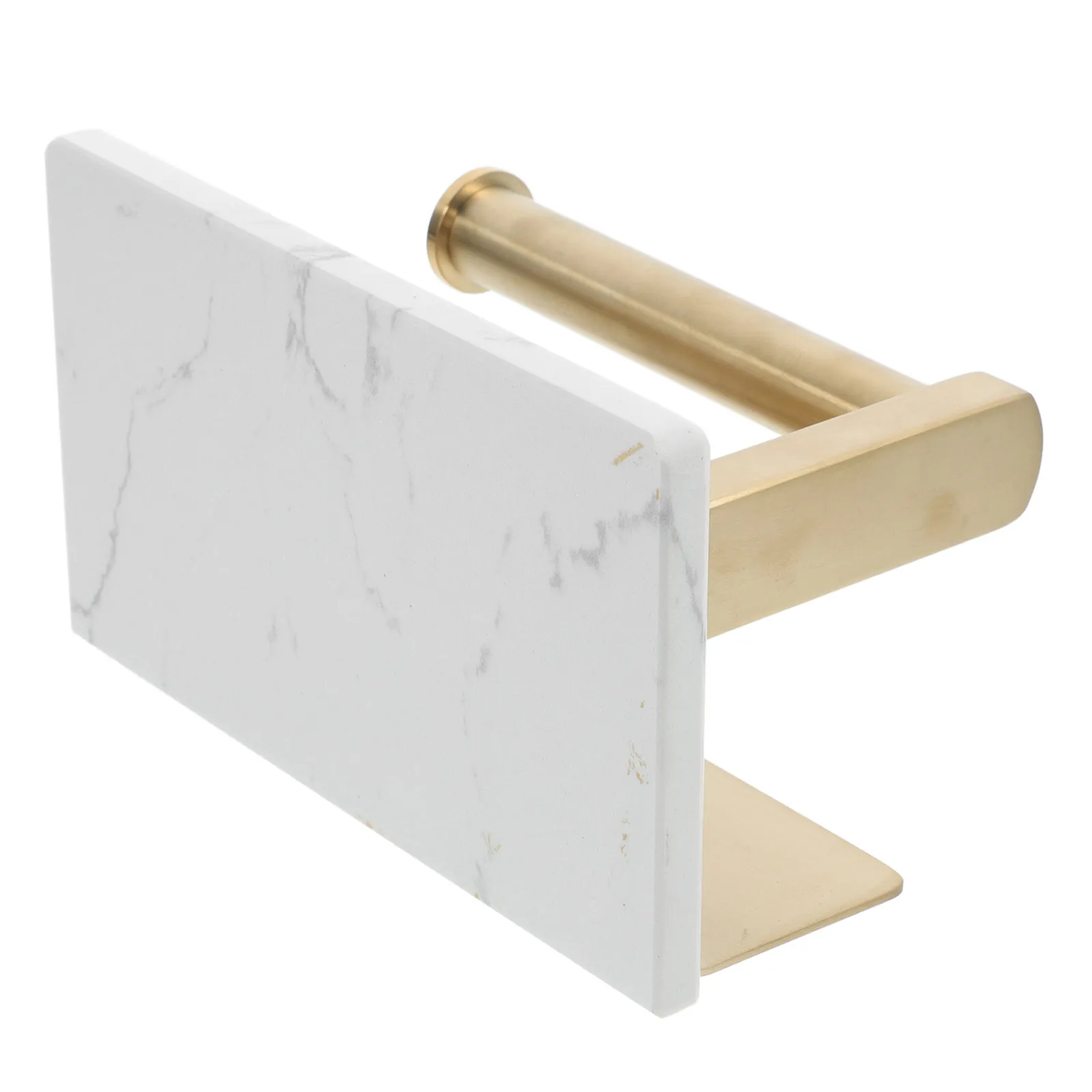 

Настенный держатель для туалетной бумаги из нержавеющей стали с мраморной отделкой и верхней полкой для хранения туалетных принадлежностей, парфюмерии и рулонов бумаги