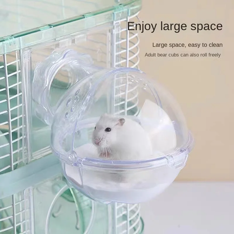 Hamster Bathroom Hamster Toilet Mouse  Pet Cage Box Bath Sand Room Toy Acrylic House Small Pet Supplies Accessories