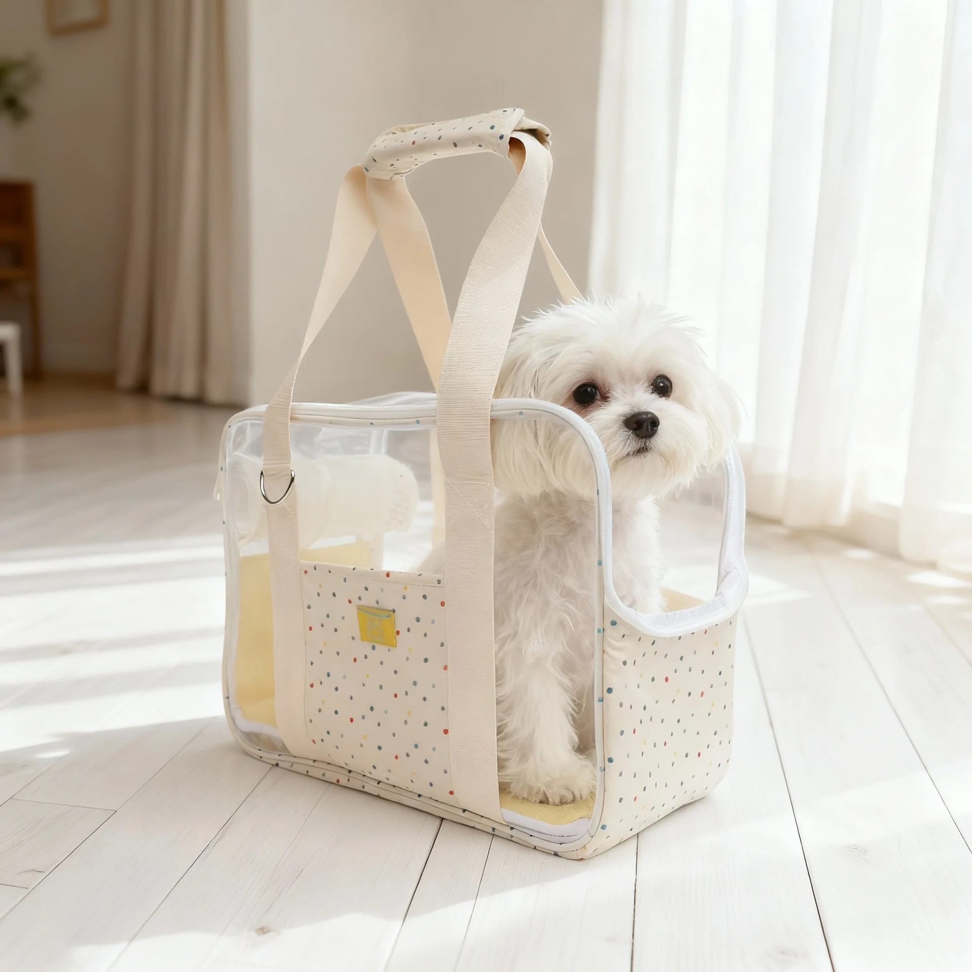 Mochila transportín transpirable para perros y gatos con ventana - imagen 4