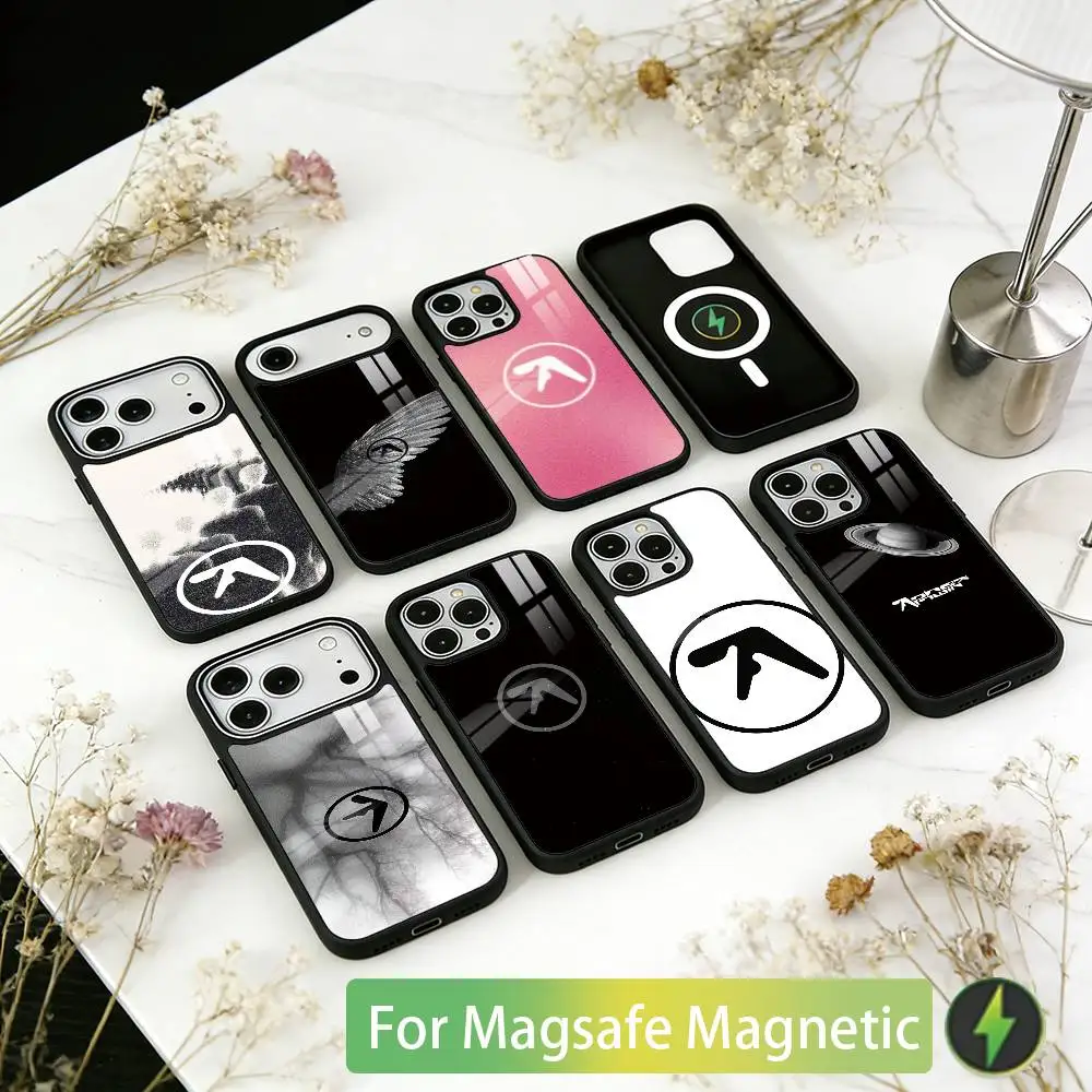 

A-Aphex Twin Logo Phone Case For iPhone17,16,15,14,13,12,11 Plus,Pro Magnetic For Magsafe Wireless Charging