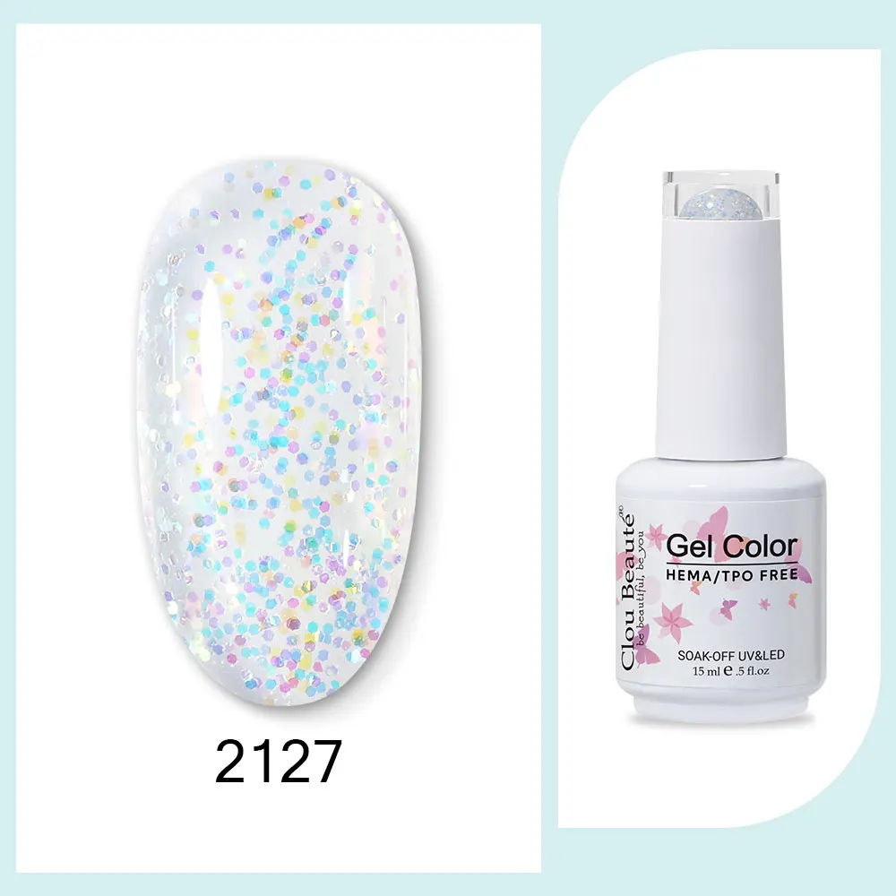 Clou Beaute 15 ml Rood Zwart Wit Groen Neon Gel Nagellak Base Top Coat Velvet Top 400 Kleuren Semi permanente Gel Nagellak