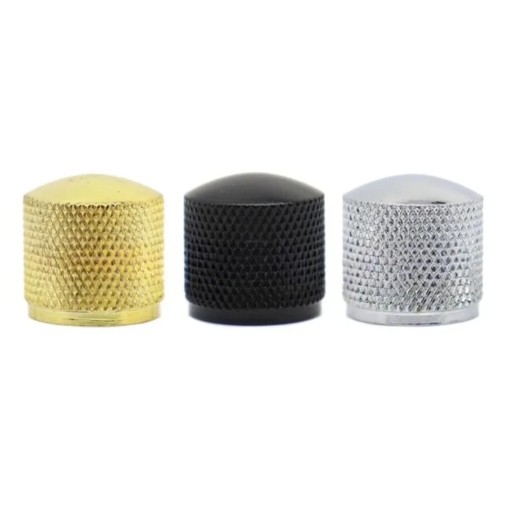 1set Electric Bass Guitar Knobs Metal Dome Knobs Volume Tone Control Knobs with Wrench
