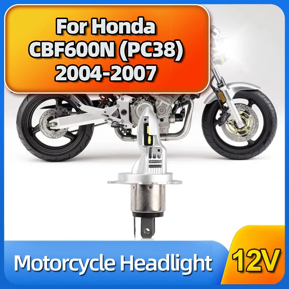 1PC Motorcycle 50W H4 Hi/Lo 30000lm White CSP LED Bulb Headlight For Honda CBF600N (PC38) 2004 2005 2006 2007