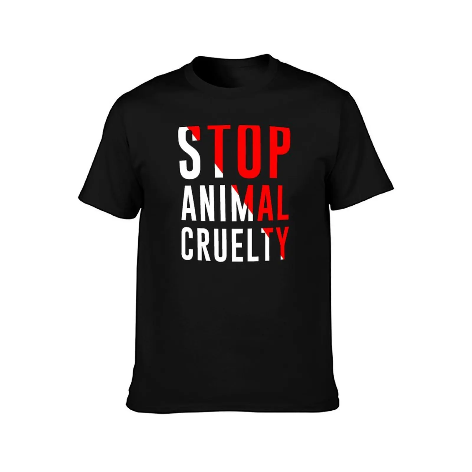 Stop Animal Cruelty T-Shirt Street Art Print Tee Shirt T-Shirt