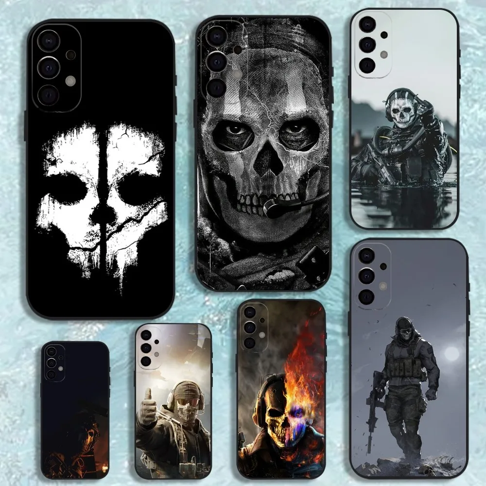 حافظة هاتف C-COD Call Of D-Duty Ghost لهاتف سامسونج S25، S24، S21، S22، S23، S30، Ultra، S20، Plus، Fe، Lite، Note، 10,9,5G غطاء أسود