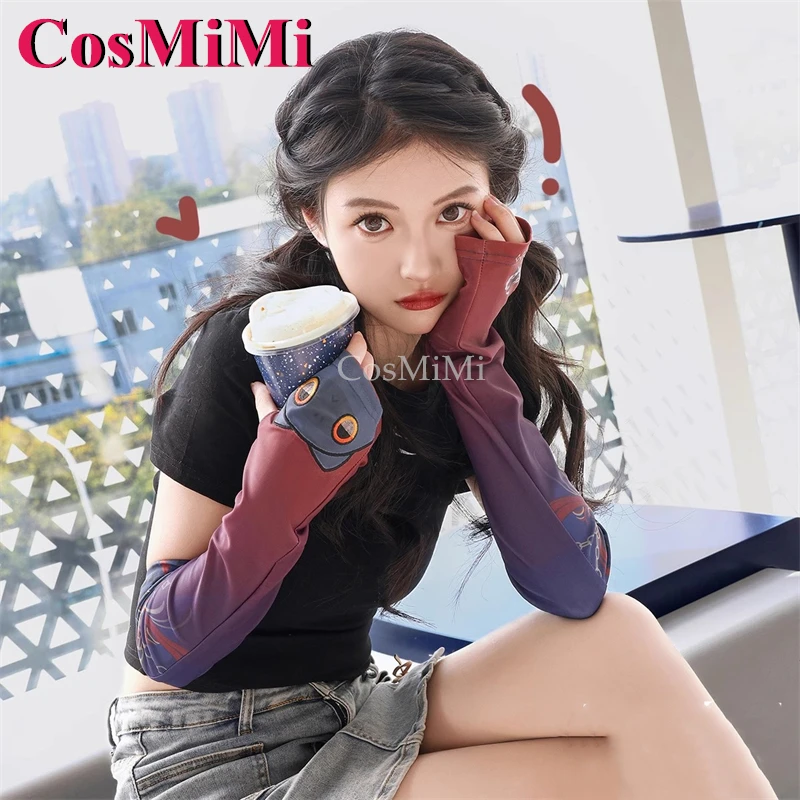 CosMiMi Game Honkai: Star Rail Firefly/Robin/Blade Cosplay Sun Protection Sleeves Embroidered Pattern Cool Feeling Ice Sleeves
