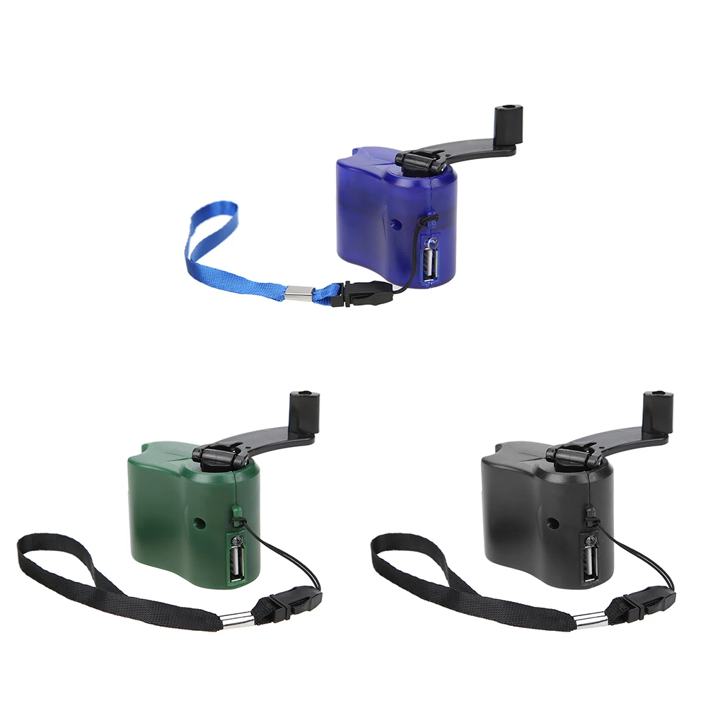 USB Mobile Phone Emergency Charger Portable Hand Crank Power Dynamo for Outdoor Camping Travel Charger Tools Accessories