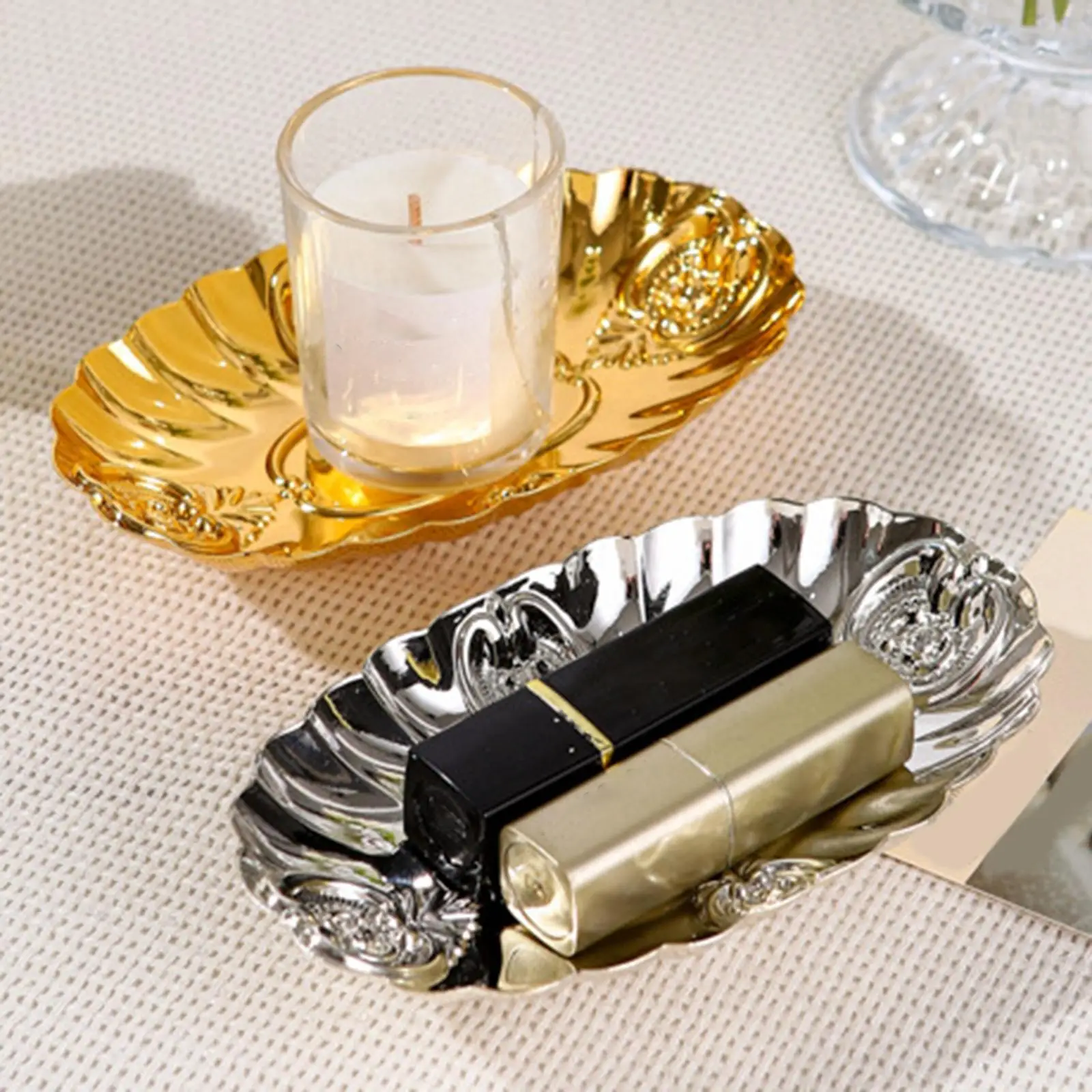 صينية المجوهرات طبق حلية ديكور المنزل الحديث منظم المجوهرات لوحة المجوهرات للمقهى سطح المكتب لوازم الحفلات المطعم