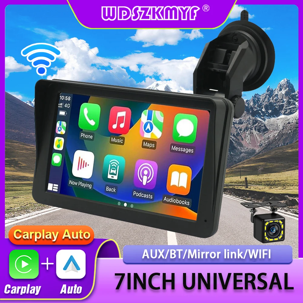 

Universal 7inch Automotive Multimedia Car Radio Video Player Wireless Carplay Android Auto Touch Screen Smart Car Systems BT AUX