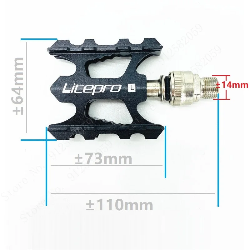 Litepro Folding Bike Pedal For Brompton Quick Release Pedals Aluminum Alloy Bearing Pedal Mtb City Road Bicycle Parts