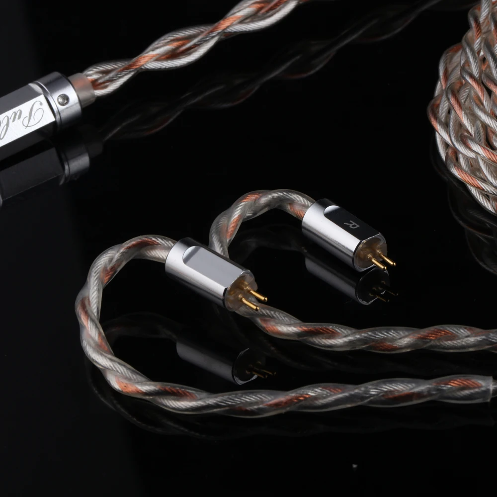 PULA-UC-01 OCC + SPC High-End Headphone Upgrade Balance Cable, único cristal de cobre banhado a prata, 2PIN, MMCX, 4,4mm, 3,5mm, 2,5mm