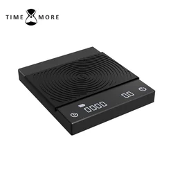 Timemore Kitchen Digital Coffee Scale, 0.1g Precision Black Mirror Basic Plus Electronic Scales LED Display Built in Timer Scale