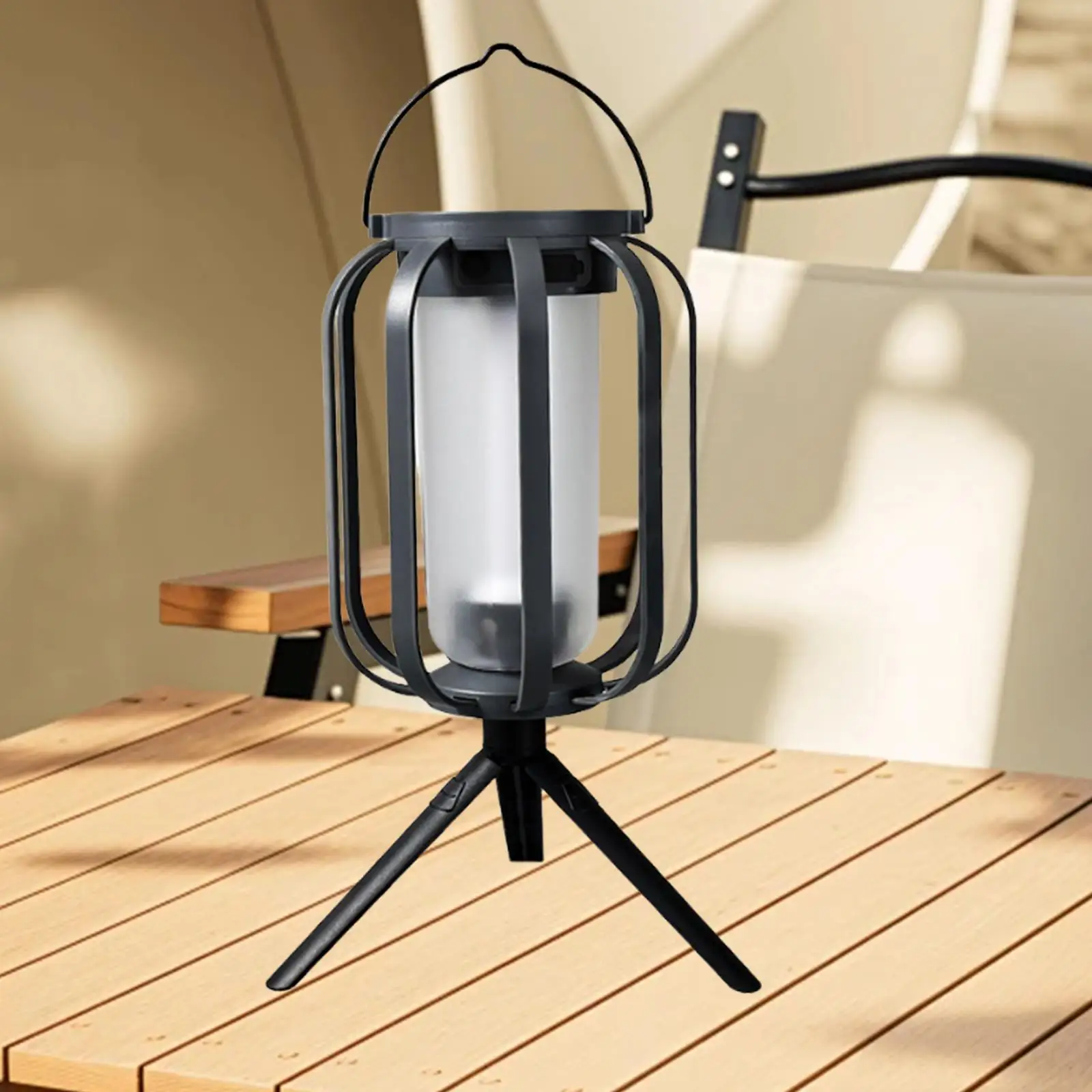 

Solar Lantern with Tripod Stand Garden Light for Outdoor Walkways Porch