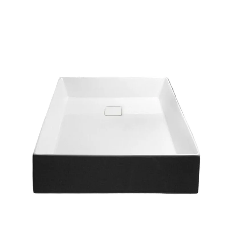 

Launching on the side of the platform basin, square wash ceramic bathroom household art basin.