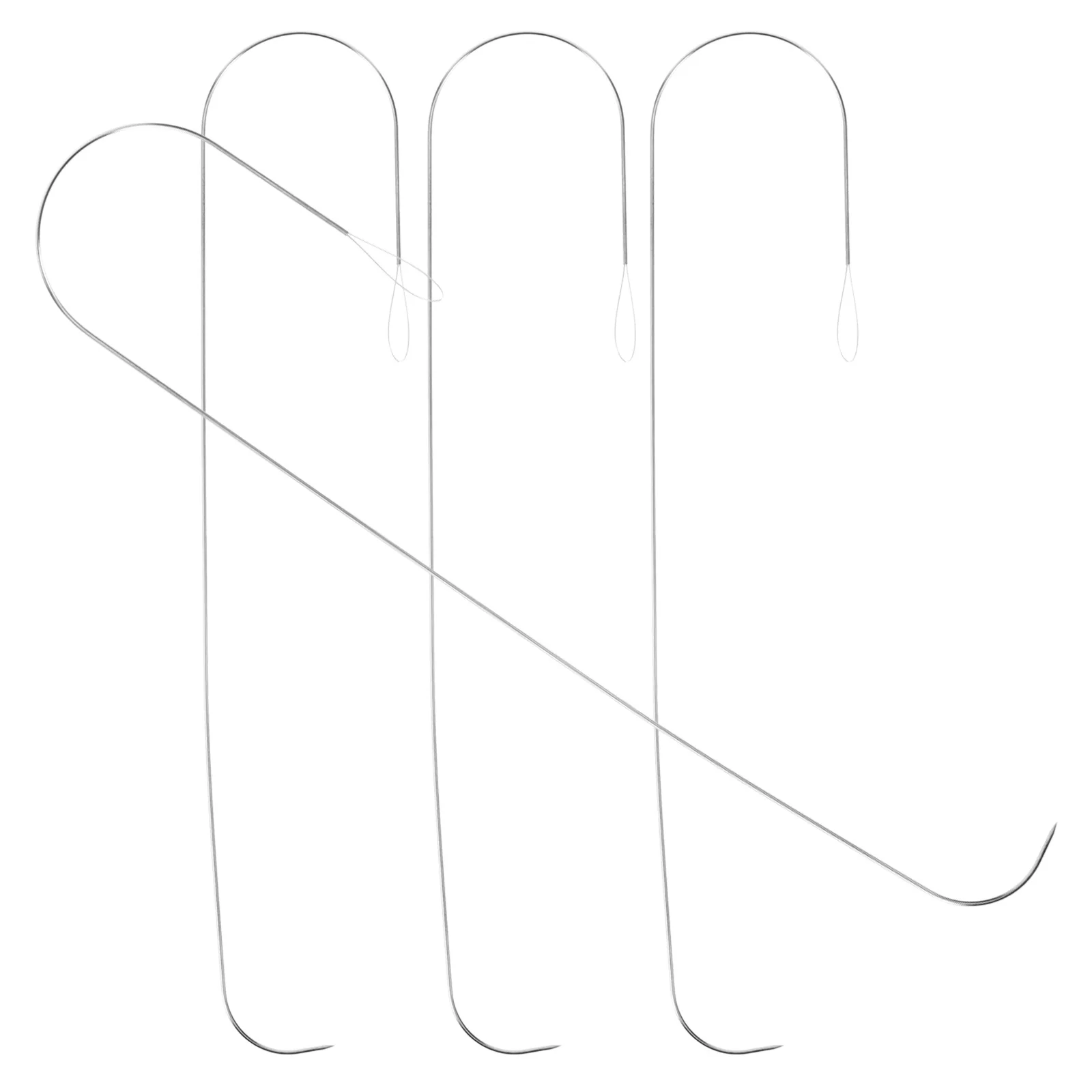 

4Pcs Beading Curved Needles Strong Zinc Alloy DIY Craft Tool Bead Threader for Jewelry Bracelet Necklace Making