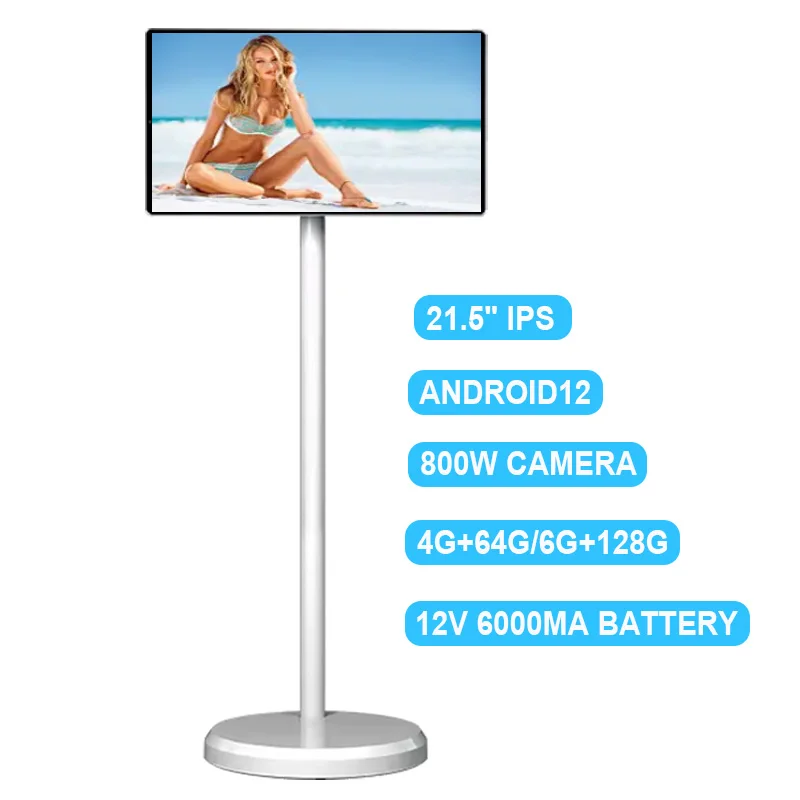 

Battery Portable Entertainment 1920*1080 Usb Ips Lcd Wireless Touch Screen Bestie Floor Standing Smart Tv