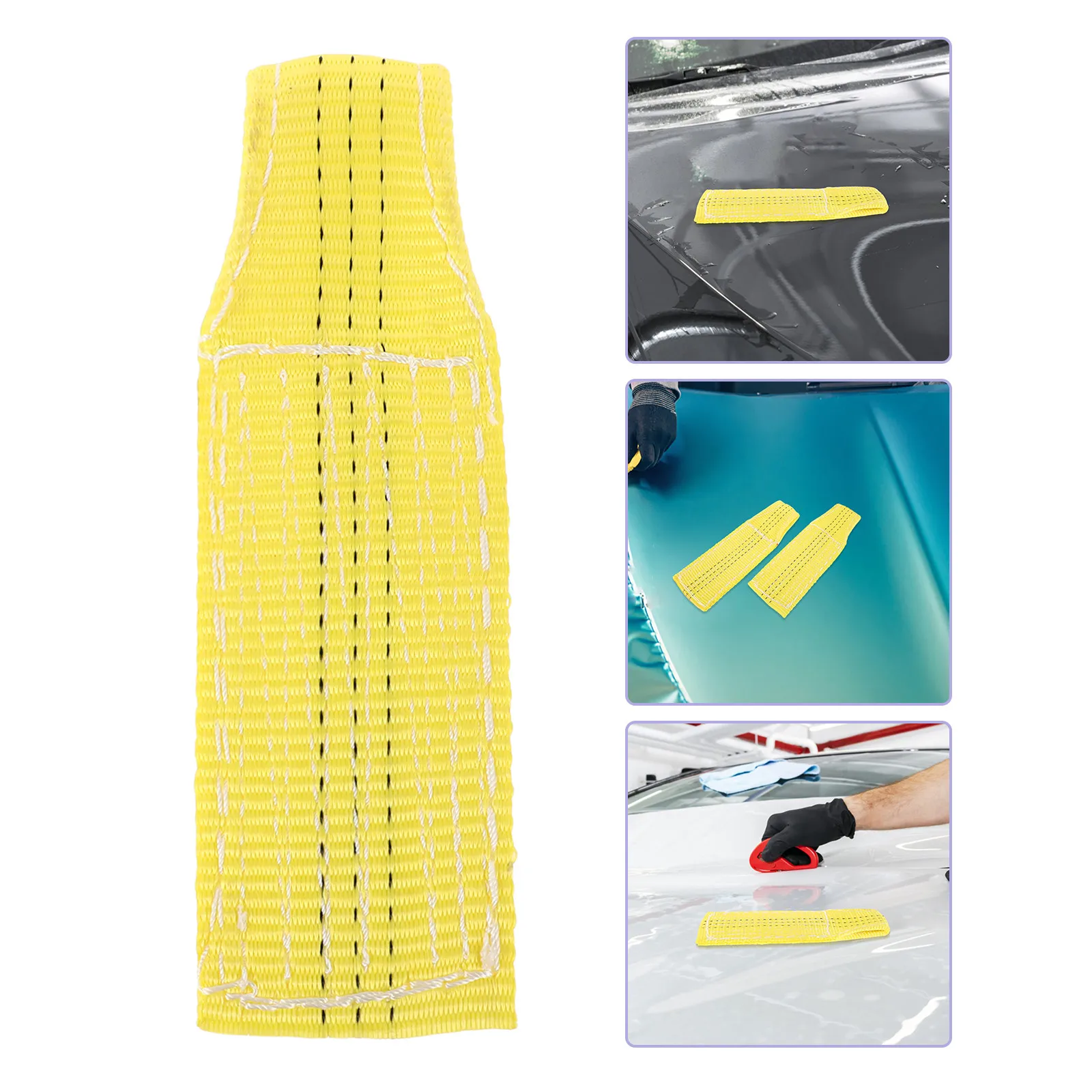

2Pcs Tool Kit Soft Pull Design Large Dent Removal Auto Body Scratch Free DIY Professional Use Yellow