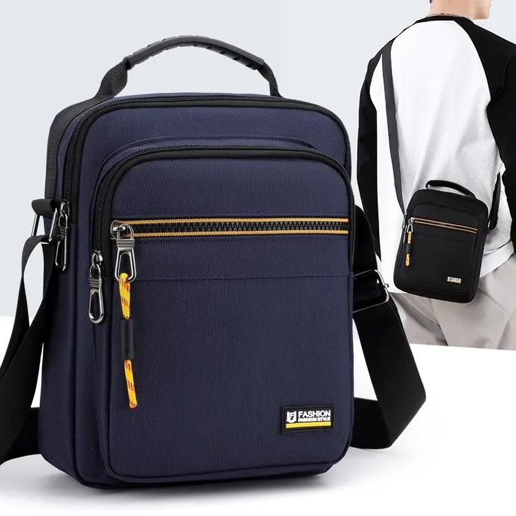Men's Large Capacity Oxford Cloth Shoulder Bag Backpack Crossbody Handbag Briefcase Business Bag Money Bag Nylon Material Zip...