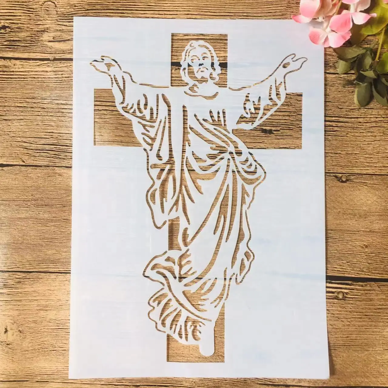 A4 29cm God DIY Layering Stencils Wall Painting Scrapbook Coloring Embossing Album Decorative Template