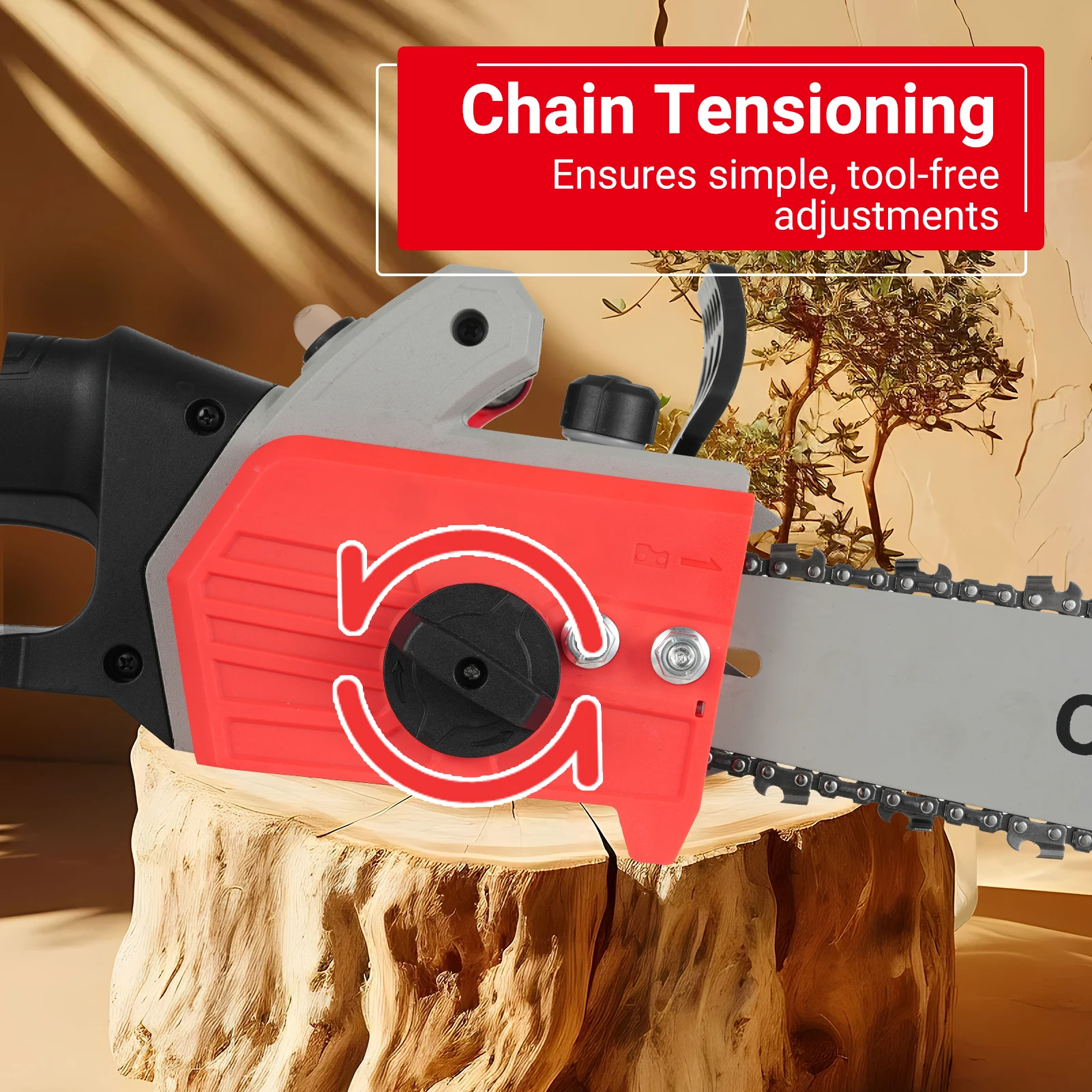 1800W Electric Chain Saw Powerful Corded Chainsaw with 16 Inch Chain and Bar Light Weight Multi Angle Fast Cut High Efficiency