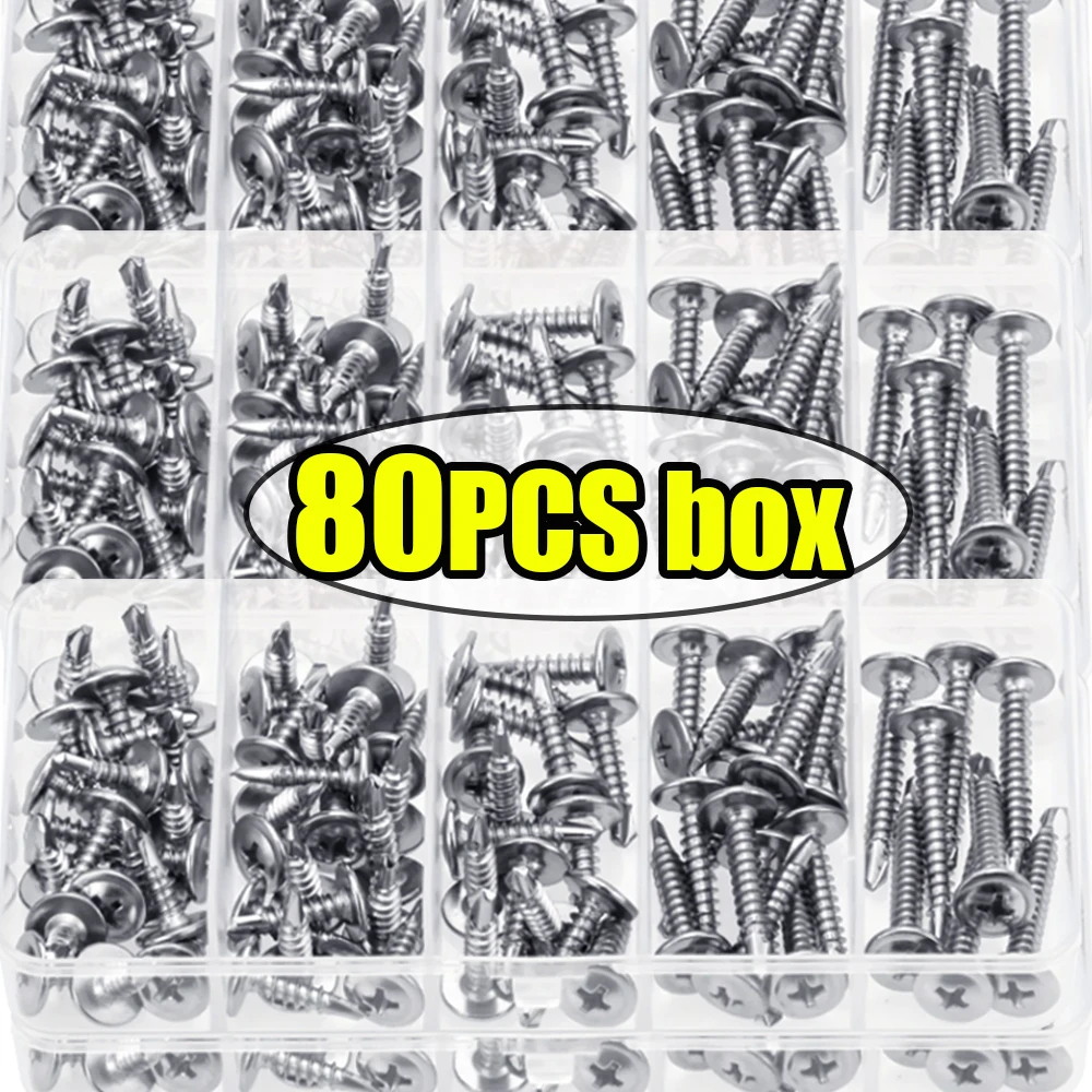 

Stainless Steel Drill-Snail Self-Tapping Screws Fastener Truss Head Phillips Hardware DIY High Strength Corrosion Resistant