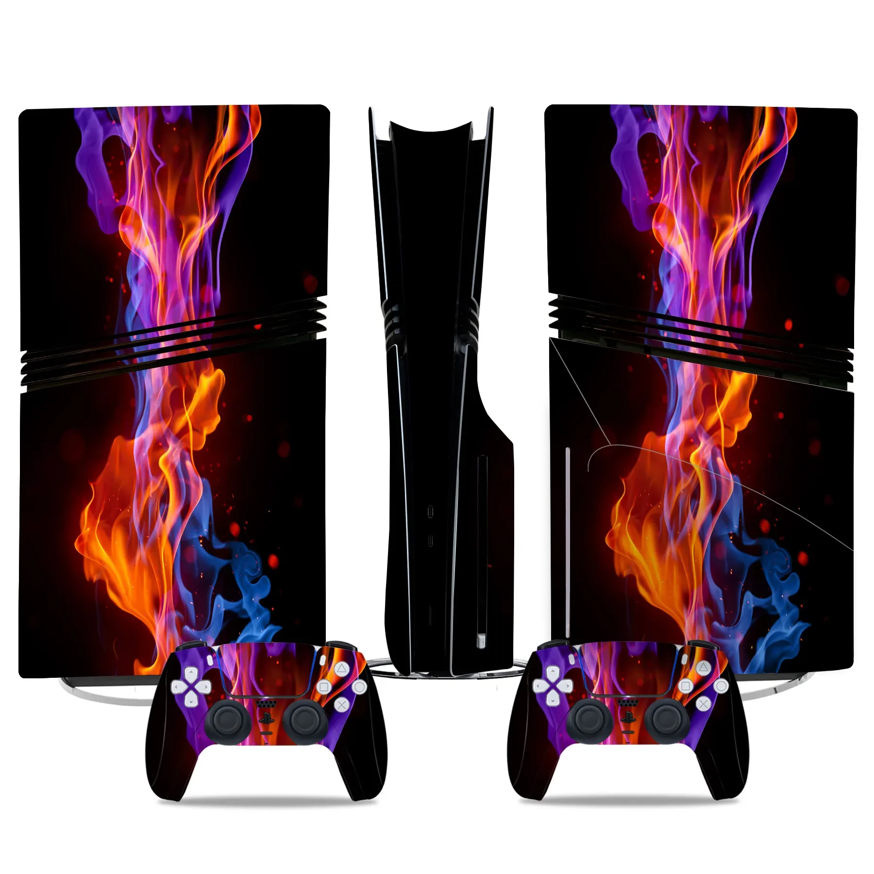 Para PS5 Pro disco pegatina de piel cubierta para consola y 2 controladores nuevo vinilo de piel de disco PS5 pro