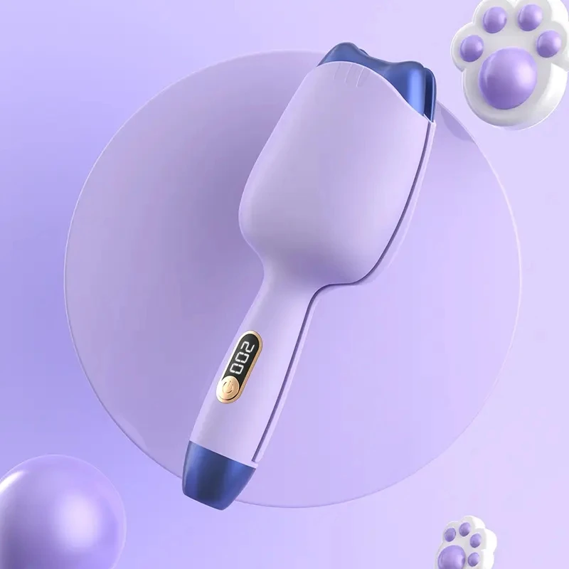 

STLF 2024 New Home Electric Hair Styling Tool Pink Purple Ceramic Curling Wand LCD LED Adjustable 32mm Wave Negative Ions Luxury