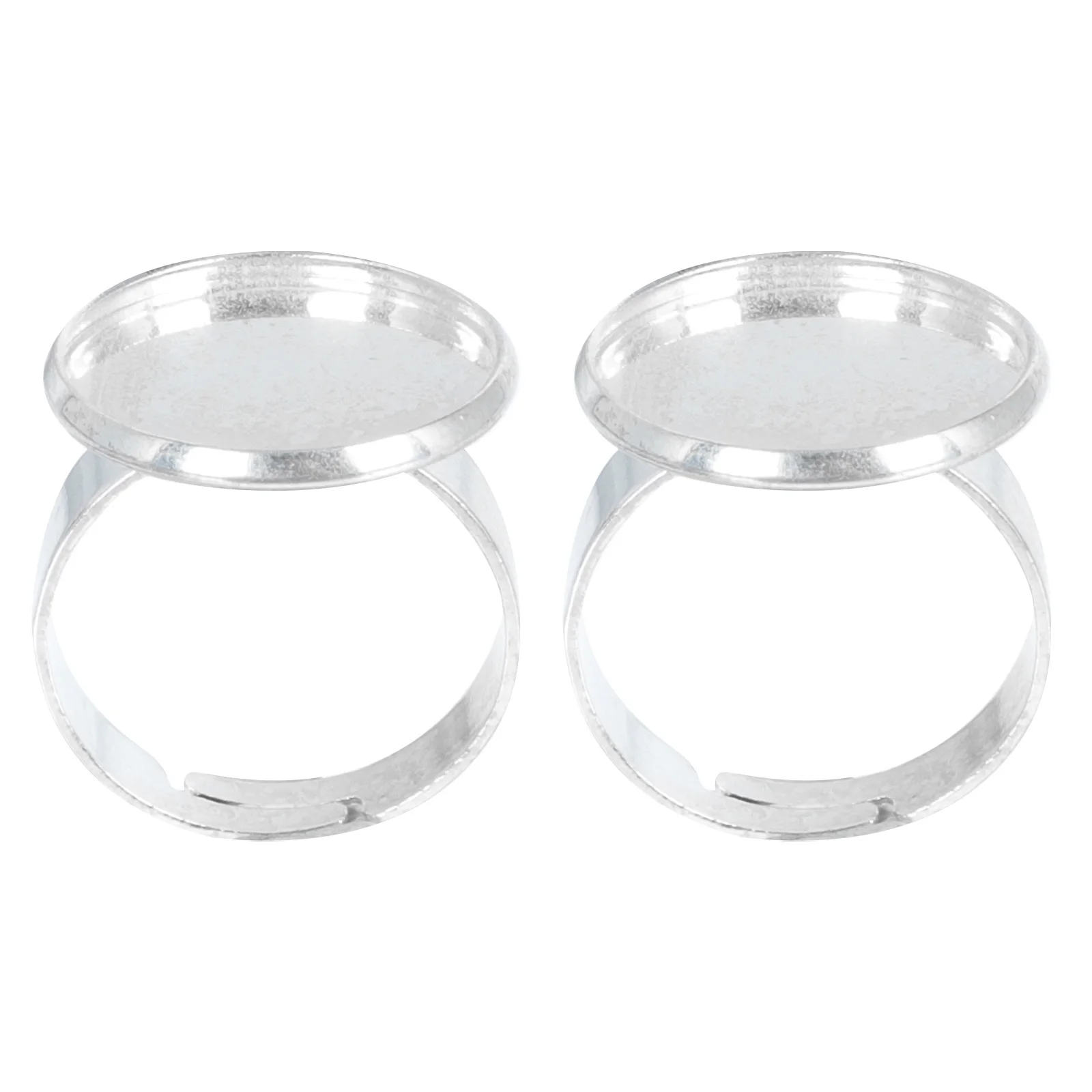 

2Pcs Eyelash Glue Rings Silver Plated Metal Holders Nail Beauty Salon Supplies Lash Extension Tool Eyelash Glue Rings