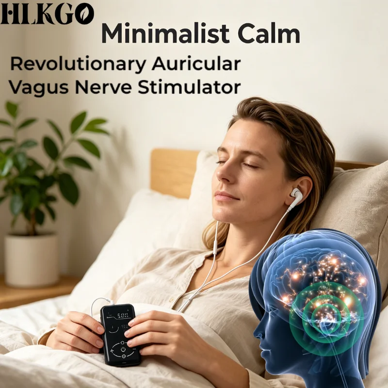 

Clinical Luna Vagus Nerve Stimulation Wearable for Sleep Aid Stress Relief Portable HRV Training Meditation Support Home Use