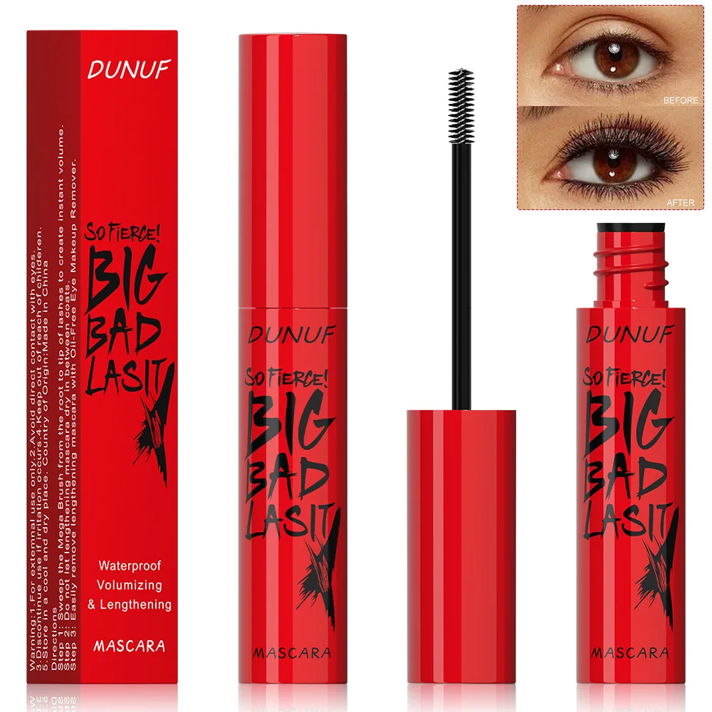 DUNUF Long-lasting thin thick water-proof curl does not easily to smudge mascara slender unique formula quick-drying easy remove