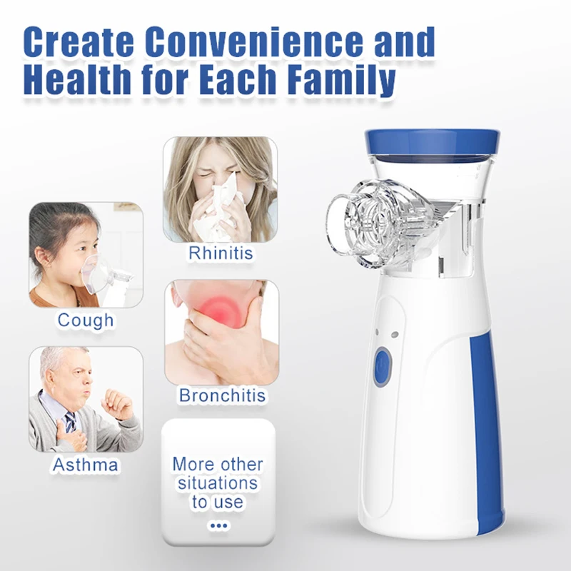 Portable Rechargeable Nebulizer Medical Mesh Inhaler Children Adult Kids Health Care Portable Nebulizer Humidifier