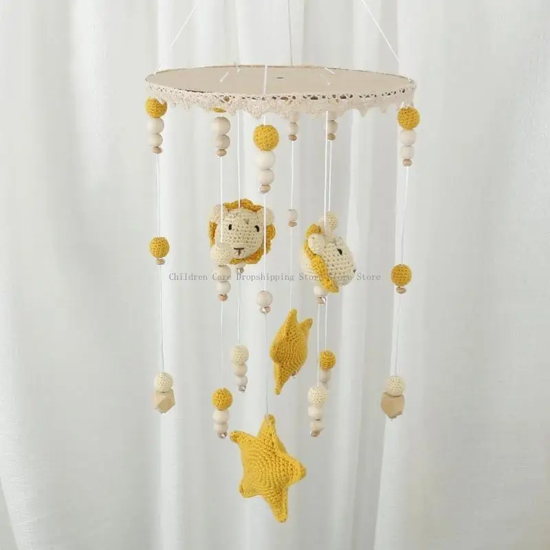 Crib ornament speelgoed gehaakte dieren rammelaar mobiel speelgoed baby kinderwagen decoraties