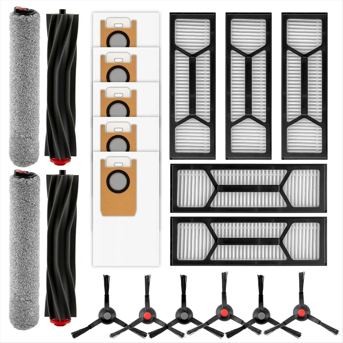 

Replacement Parts for Omni S1 Pro Robot Vacuum Cleaner,Roller Brushes, Roller Mops,Side Brushes,Dust Bags,Filters [BWASCLIM]