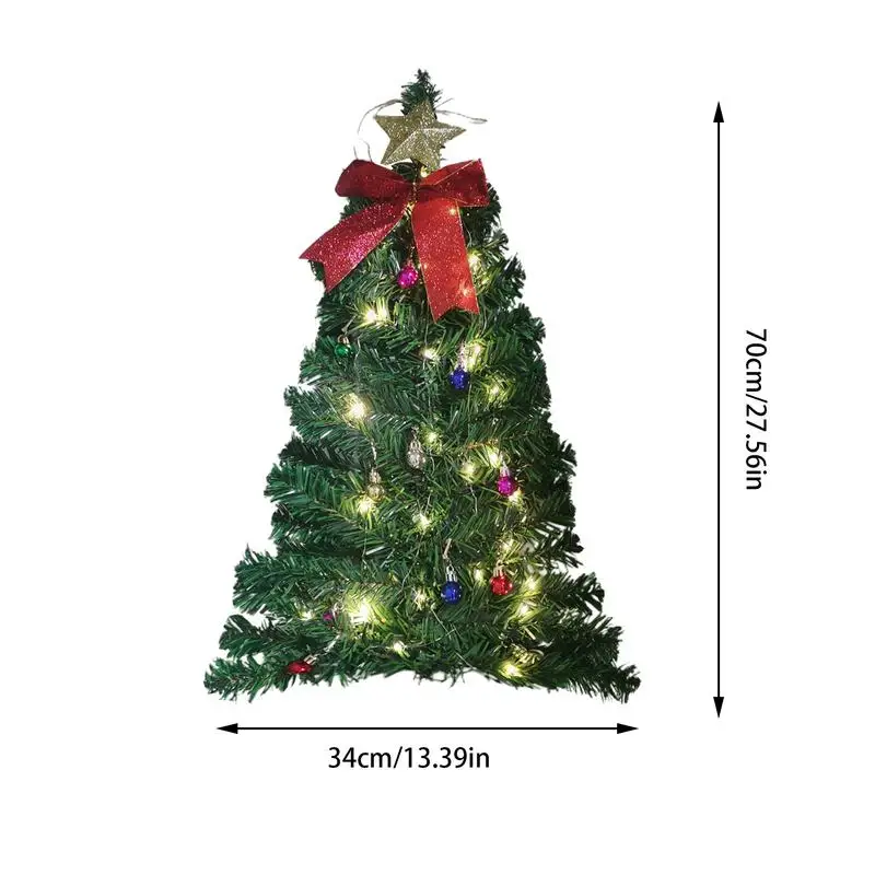 Christmas Tree Hanging Ornaments Wall Decoration Pine Tree  Christmas LED Wall Vintage Xmas Decoration for Home 2023