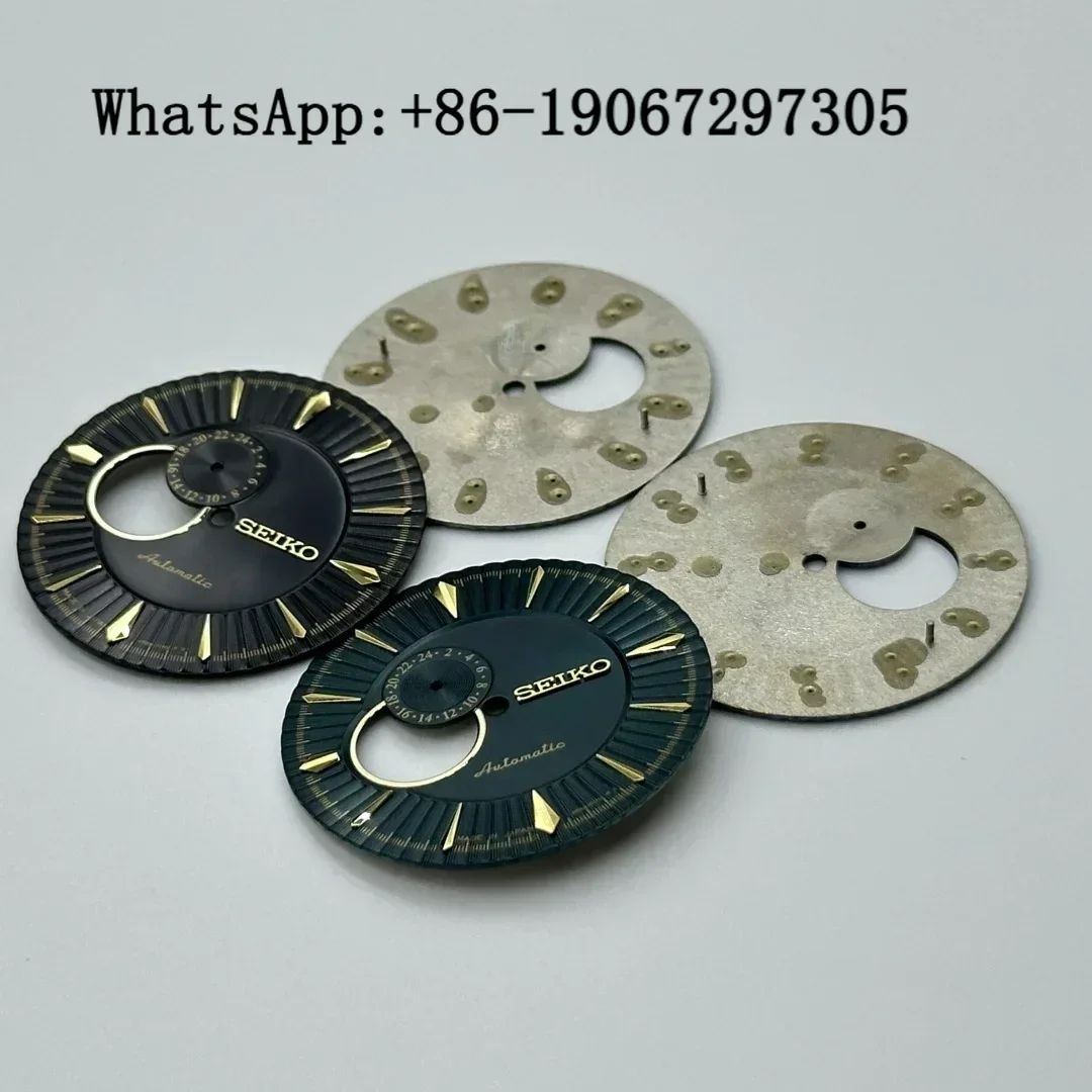 2025 Creative Cocktail Radial Texture Small Date Watch Dial Suitable for NH35/39 Movement Silver Gold Claw Markers Mod Parts