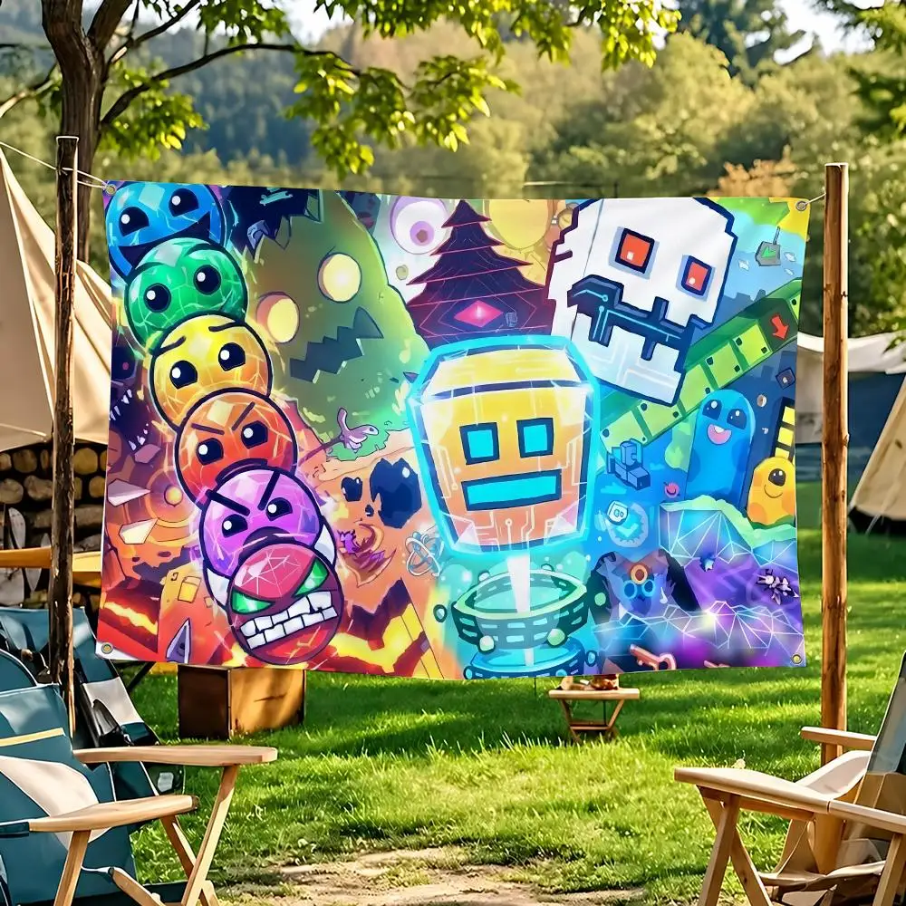 Game Geometry D-Dash Lite Flags Suitable For Party Club Outdoor Interior Wall Decoration Banner Fans Gift