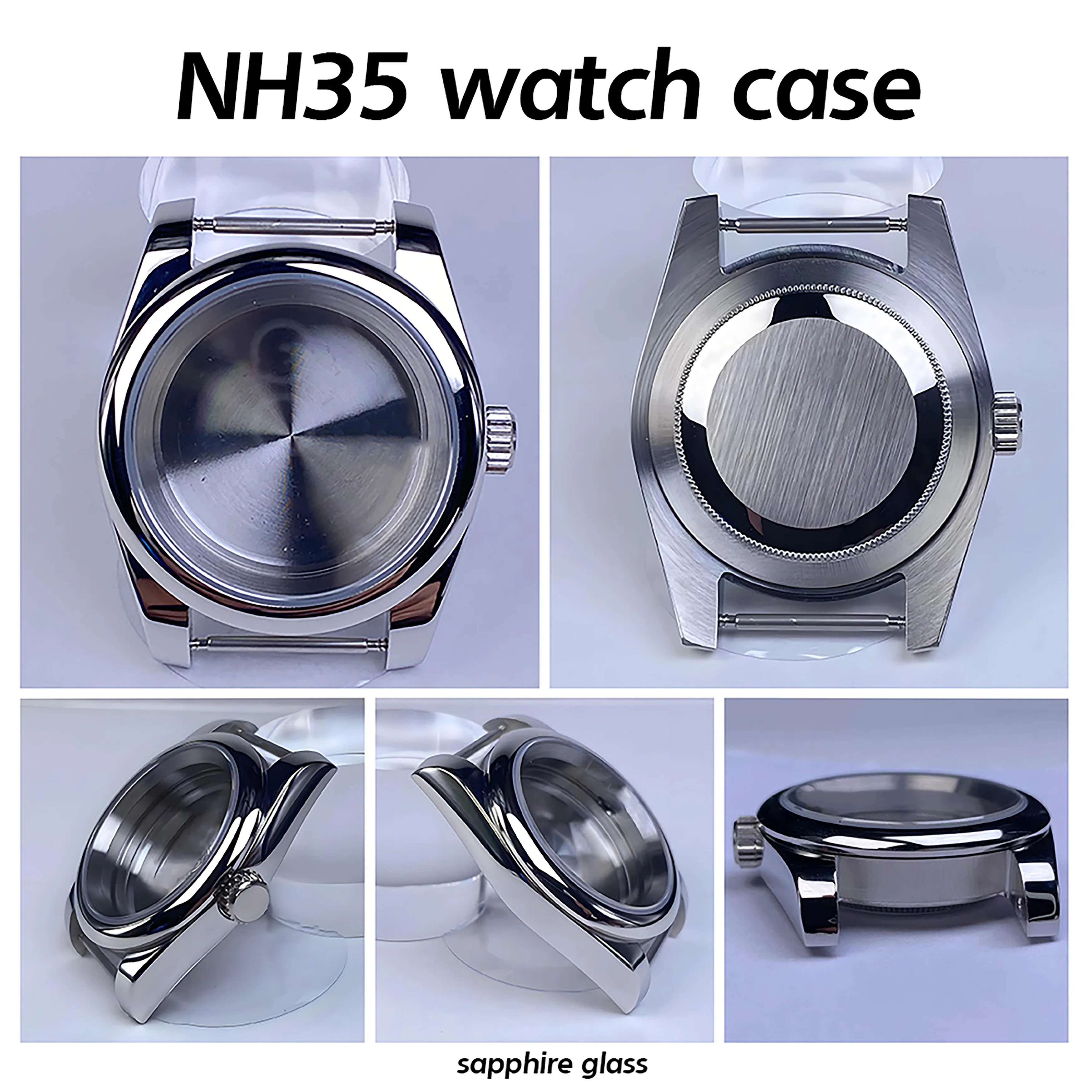 

Корпус NH35 с круглым краем, 36 мм/39 мм, сапфировое стекло, корпус из нержавеющей стали Stssl, подходит для NH34 NH35 NH36, циферблат с механизмом, аксессуары для корпуса часов